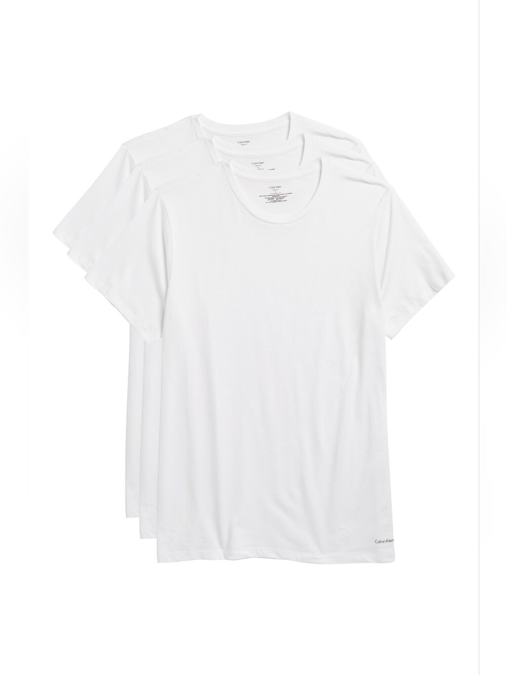 Calvin Klein White Short Sleeve Crew Neck T-Shirts - 3 Pack -Size 2XL